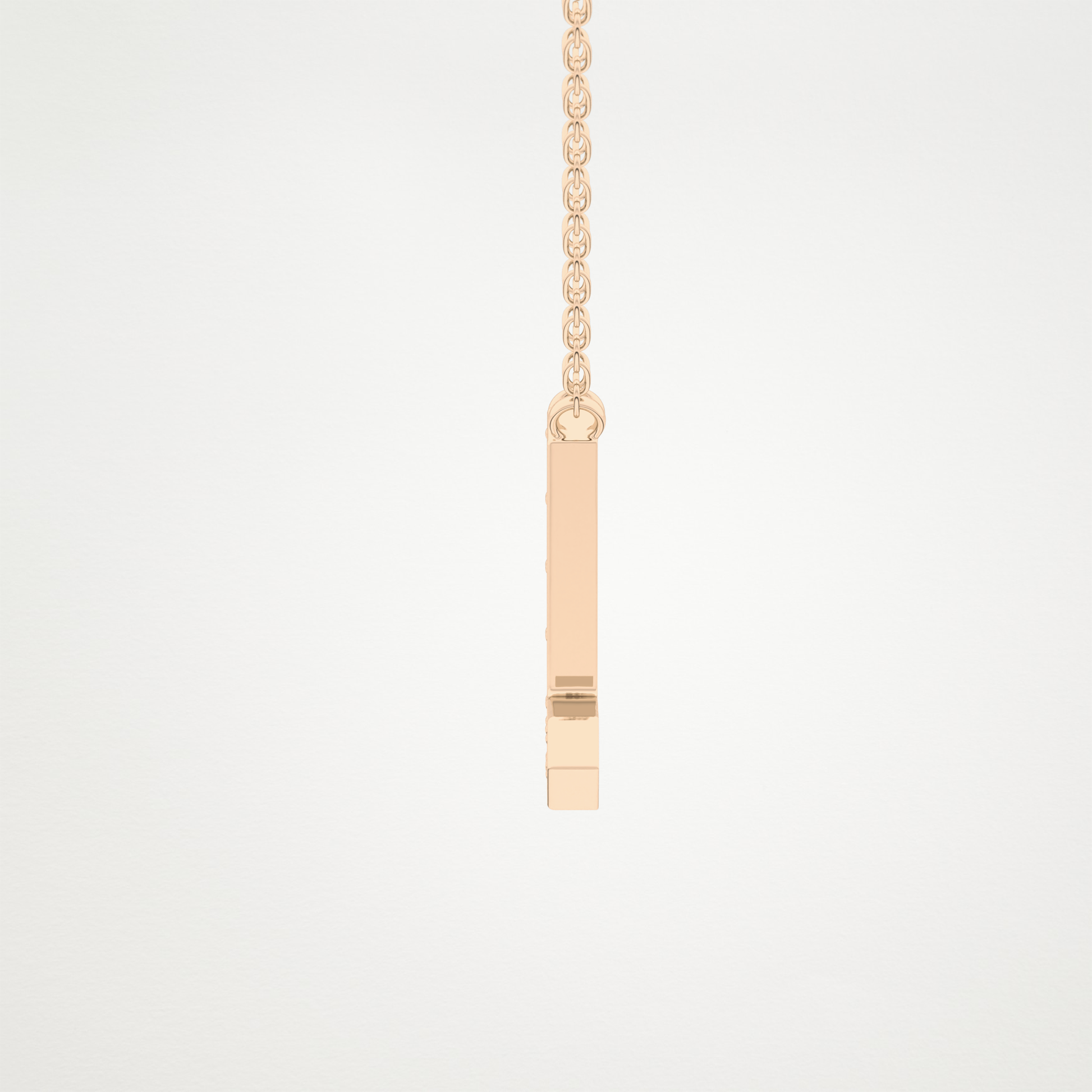 0.24 CT Moissanite L-Shaped Necklace in 14K or 18K Solid Gold – DEF Color, VVS Clarity