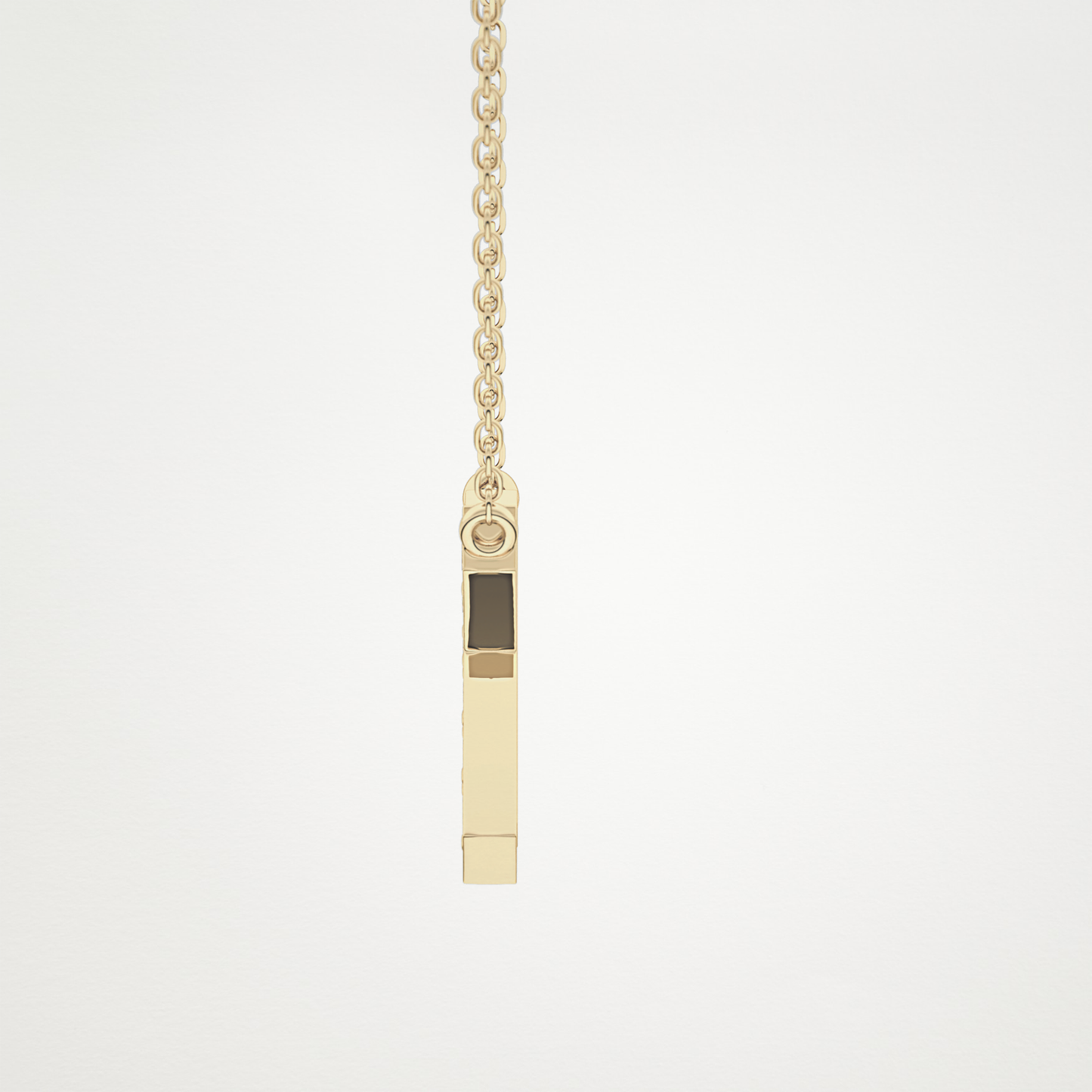 0.27 CT Moissanite K-Shaped Necklace in 14K or 18K Solid Gold – DEF Color, VVS Clarity