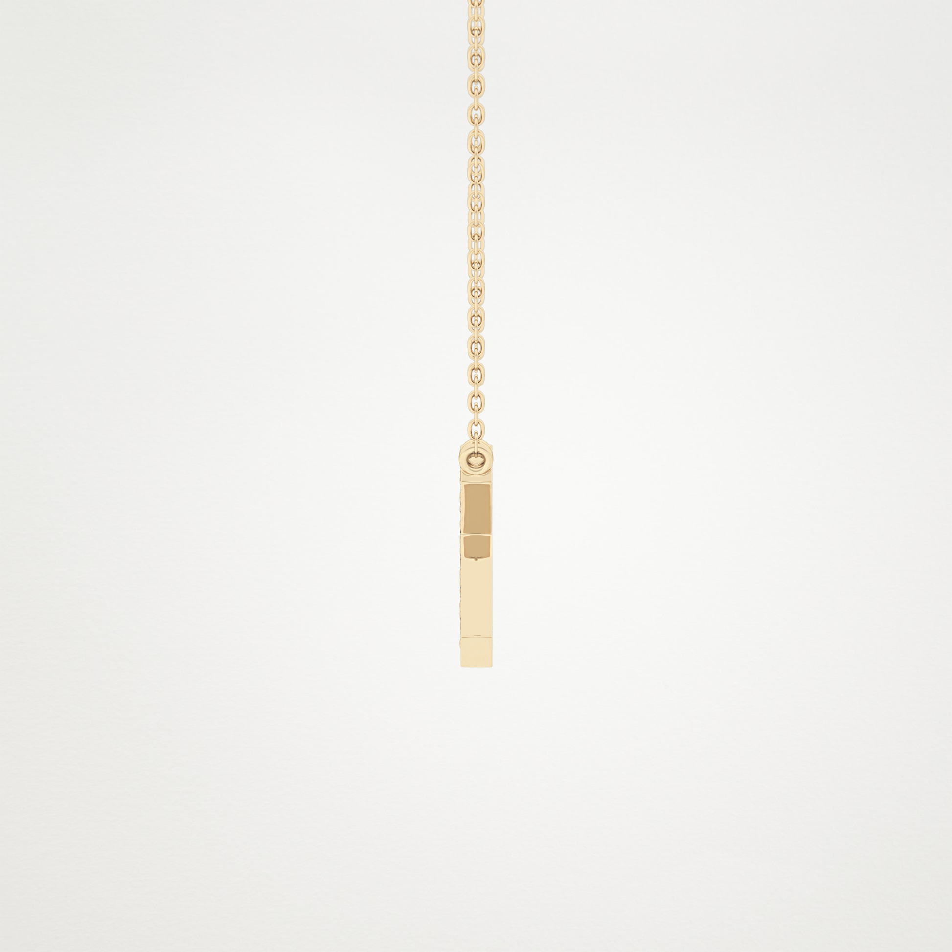 0.27 CT Moissanite K-Shaped Necklace in 14K or 18K Solid Gold – DEF Color, VVS Clarity