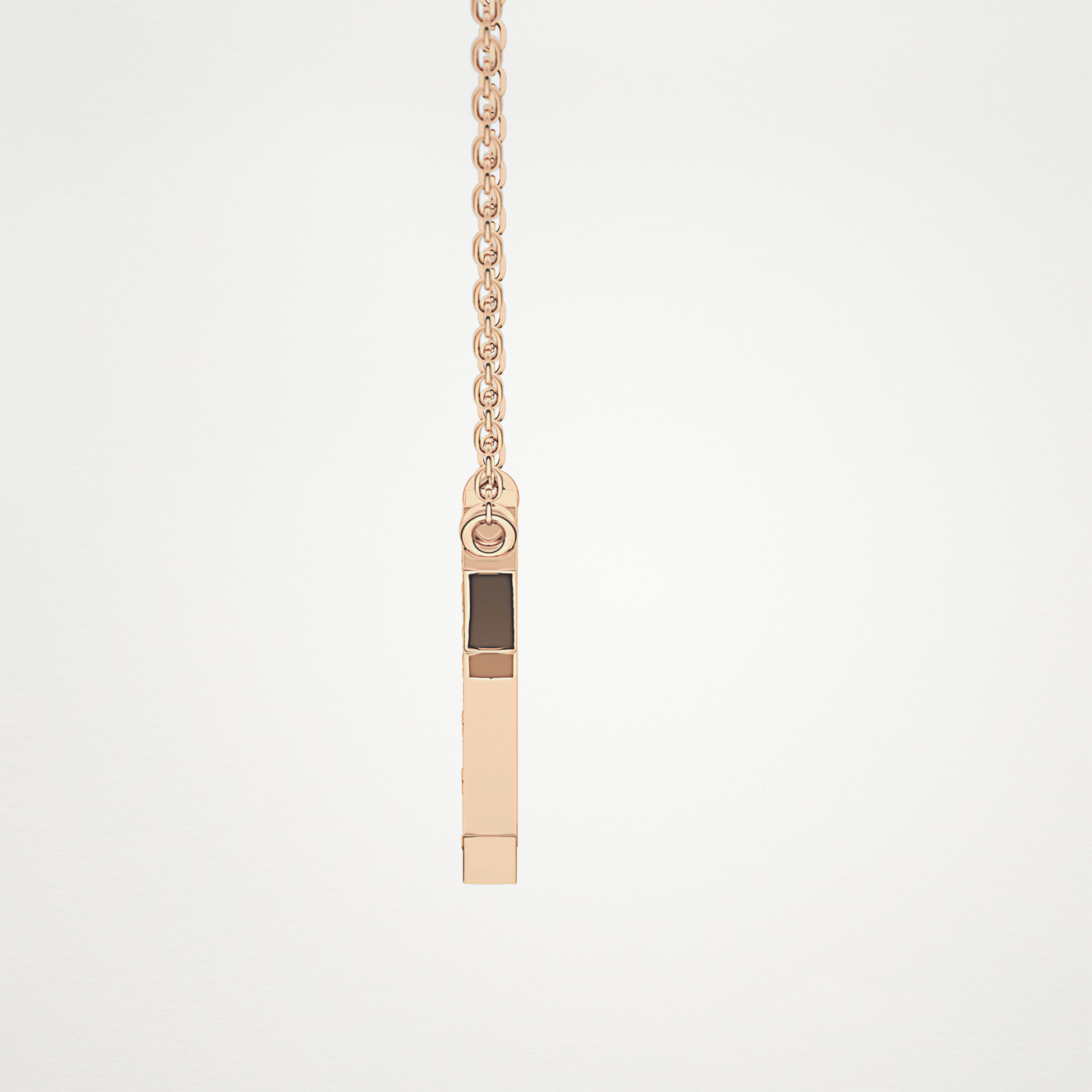 0.27 CT Moissanite K-Shaped Necklace in 14K or 18K Solid Gold – DEF Color, VVS Clarity