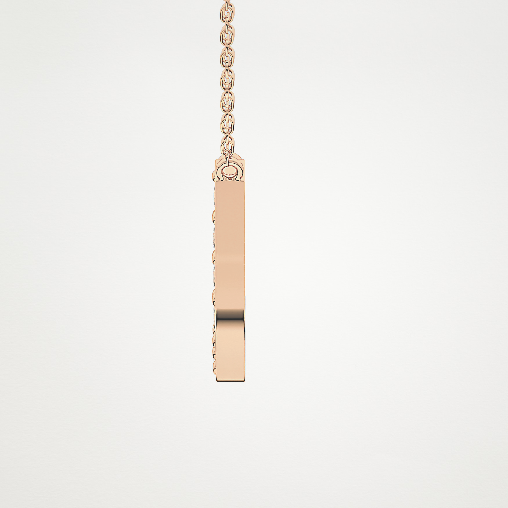 0.356 CT Moissanite J-Shaped Necklace in 14K or 18K Solid Gold – DEF Color, VVS Clarity