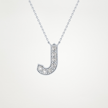 0.356 CT Moissanite J-Shaped Necklace in 14K or 18K Solid Gold – DEF Color, VVS Clarity
