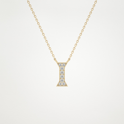 0.83 CT Moissanite I-Shaped Necklace in 14K or 18K Solid Gold – DEF Color, VVS Clarity