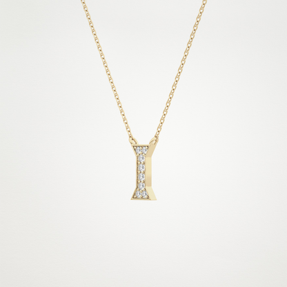 0.83 CT Moissanite I-Shaped Necklace in 14K or 18K Solid Gold – DEF Color, VVS Clarity