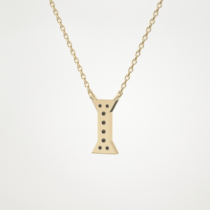 0.83 CT Moissanite I-Shaped Necklace in 14K or 18K Solid Gold – DEF Color, VVS Clarity