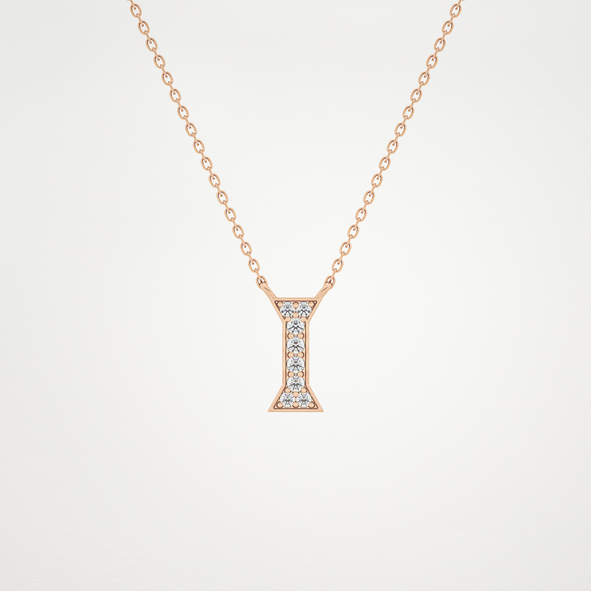 0.83 CT Moissanite I-Shaped Necklace in 14K or 18K Solid Gold – DEF Color, VVS Clarity