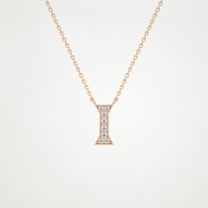 0.83 CT Moissanite I-Shaped Necklace in 14K or 18K Solid Gold – DEF Color, VVS Clarity