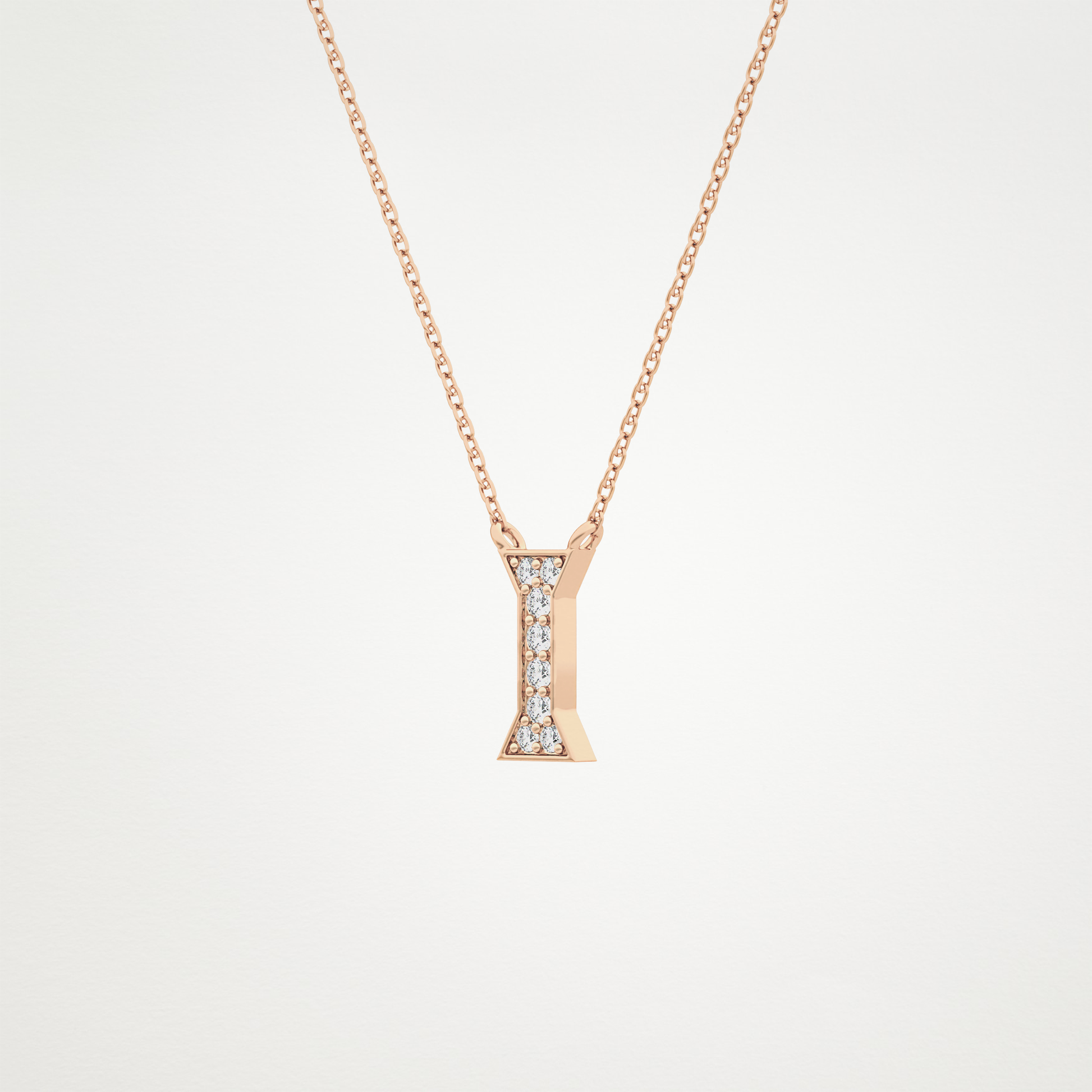 0.83 CT Moissanite I-Shaped Necklace in 14K or 18K Solid Gold – DEF Color, VVS Clarity