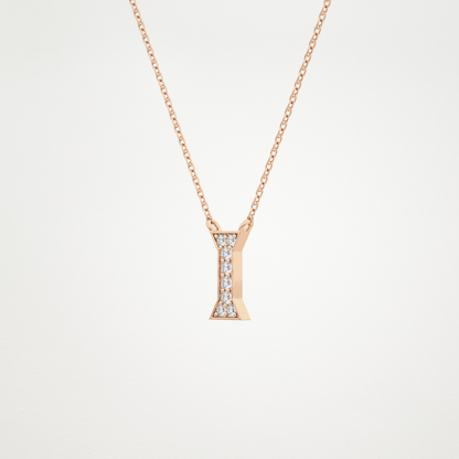 0.83 CT Moissanite I-Shaped Necklace in 14K or 18K Solid Gold – DEF Color, VVS Clarity