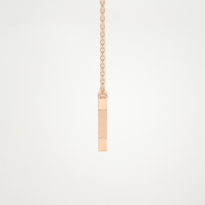0.83 CT Moissanite I-Shaped Necklace in 14K or 18K Solid Gold – DEF Color, VVS Clarity
