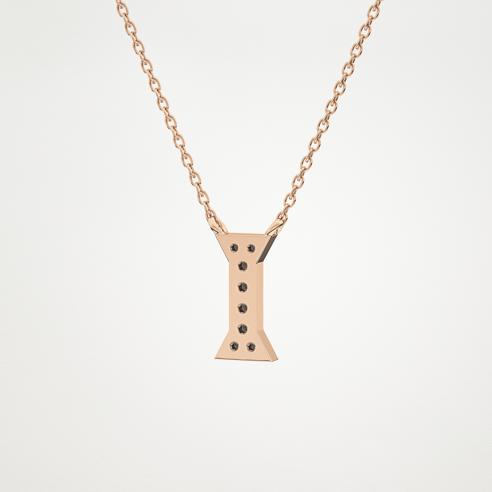0.83 CT Moissanite I-Shaped Necklace in 14K or 18K Solid Gold – DEF Color, VVS Clarity