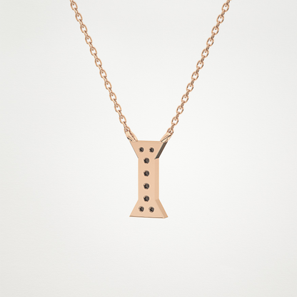 0.83 CT Moissanite I-Shaped Necklace in 14K or 18K Solid Gold – DEF Color, VVS Clarity