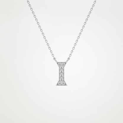 0.83 CT Moissanite I-Shaped Necklace in 14K or 18K Solid Gold – DEF Color, VVS Clarity