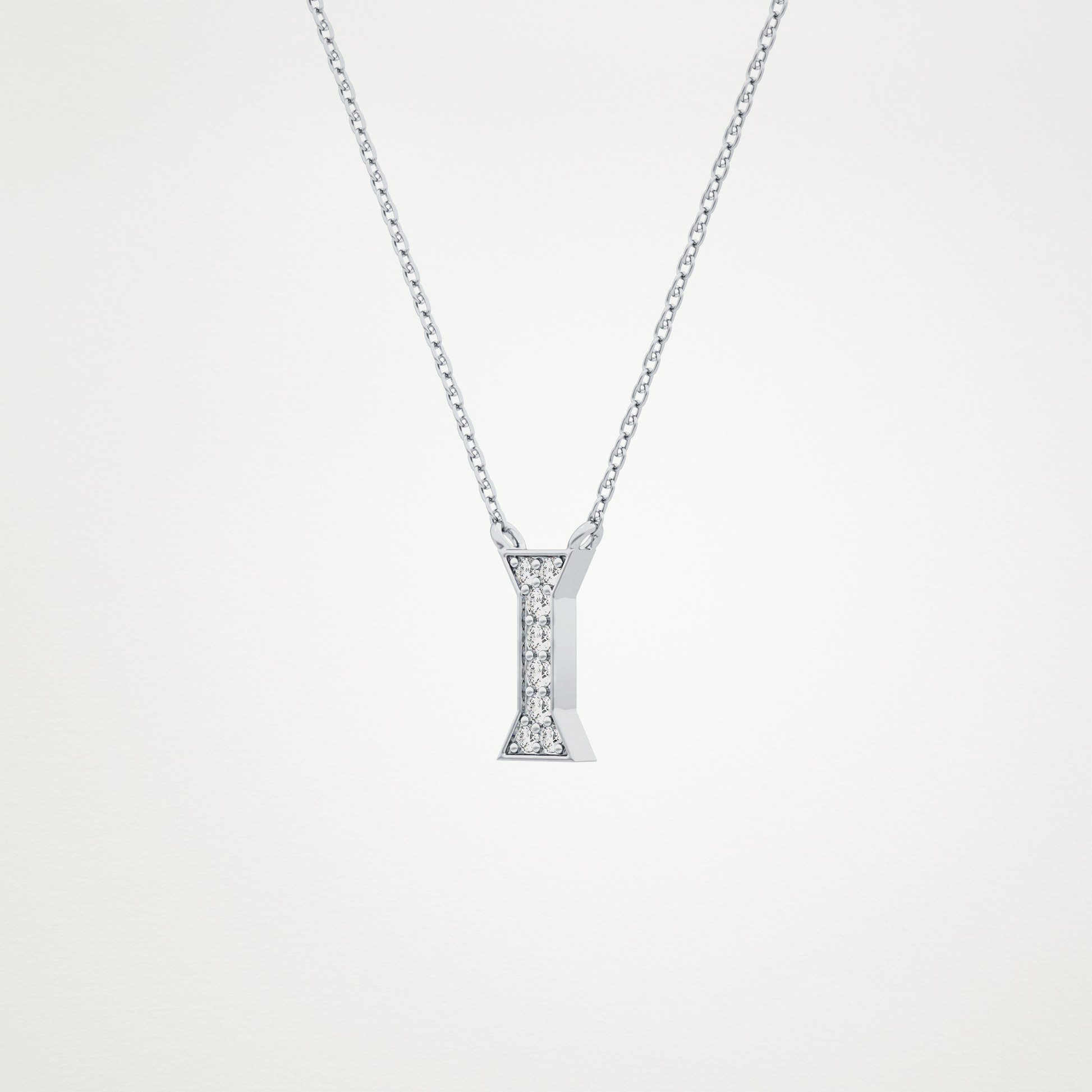 0.83 CT Moissanite I-Shaped Necklace in 14K or 18K Solid Gold – DEF Color, VVS Clarity