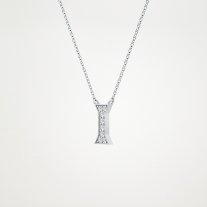 0.83 CT Moissanite I-Shaped Necklace in 14K or 18K Solid Gold – DEF Color, VVS Clarity