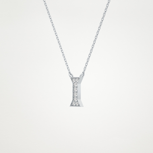 0.83 CT Moissanite I-Shaped Necklace in 14K or 18K Solid Gold – DEF Color, VVS Clarity