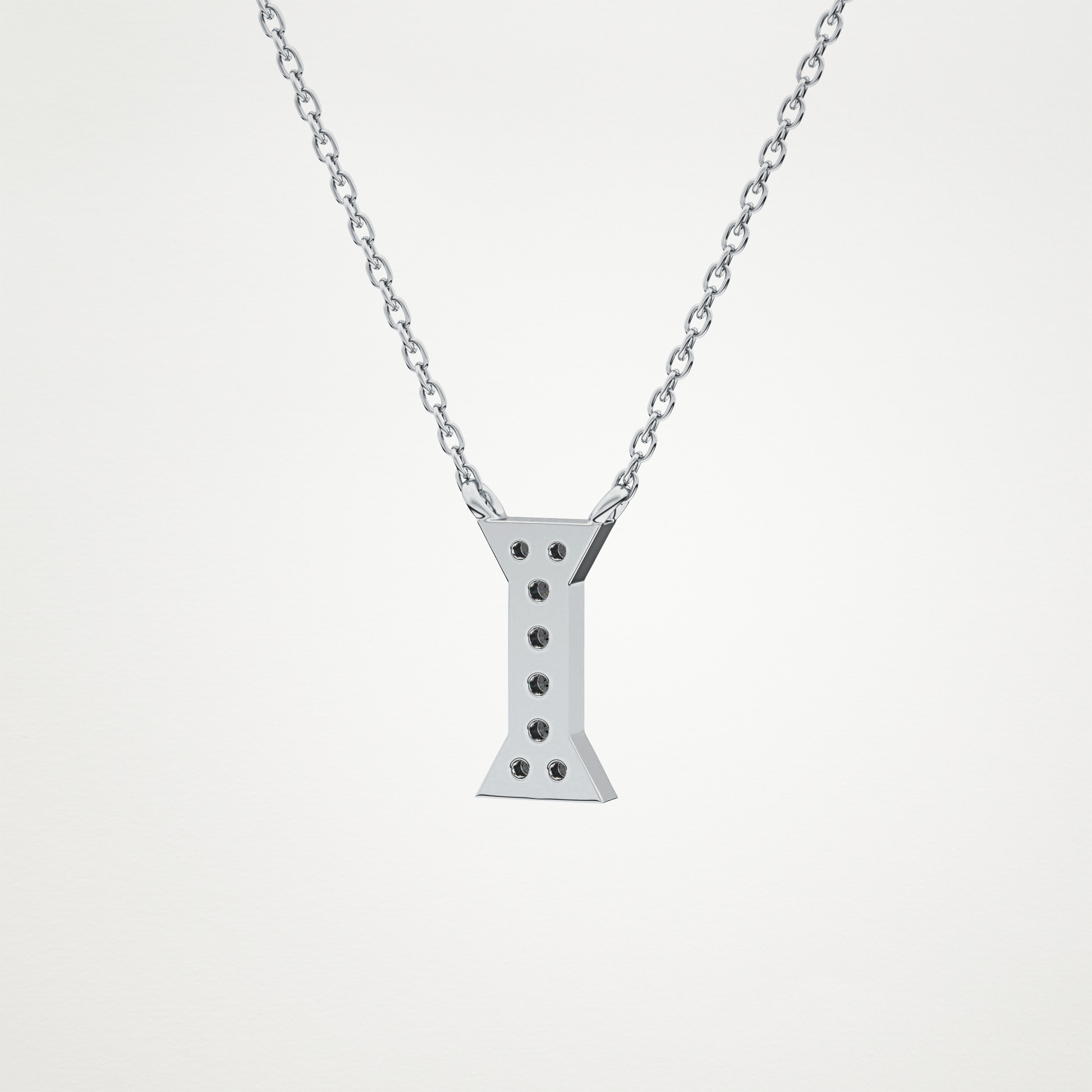 0.83 CT Moissanite I-Shaped Necklace in 14K or 18K Solid Gold – DEF Color, VVS Clarity