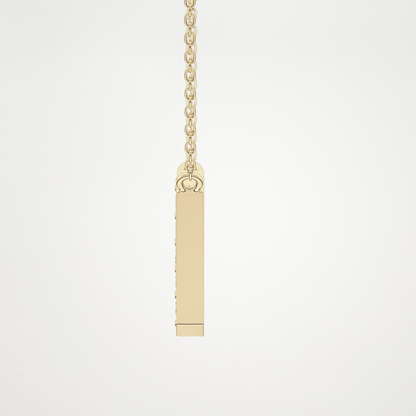 0.36 CT Moissanite H-Shaped Necklace in 14K or 18K Solid Gold – DEF Color, VVS Clarity
