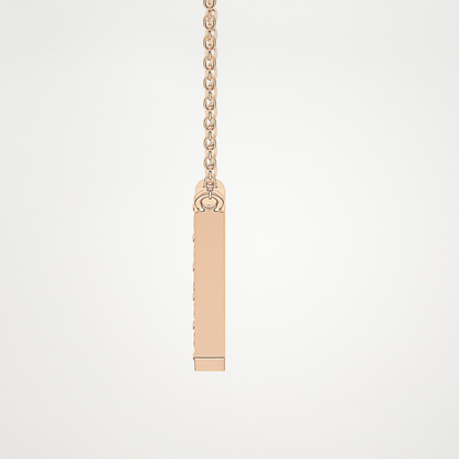0.36 CT Moissanite H-Shaped Necklace in 14K or 18K Solid Gold – DEF Color, VVS Clarity