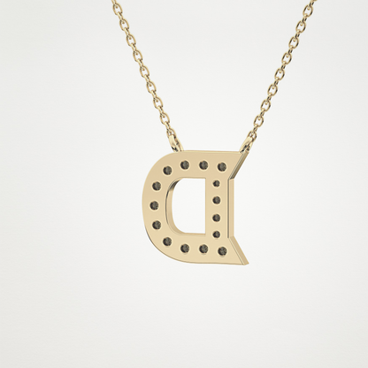 0.243 CT Moissanite D-Shaped Necklace in 14K or 18K Solid Gold – DEF Color, VVS Clarity