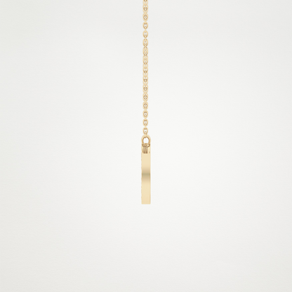0.243 CT Moissanite D-Shaped Necklace in 14K or 18K Solid Gold – DEF Color, VVS Clarity