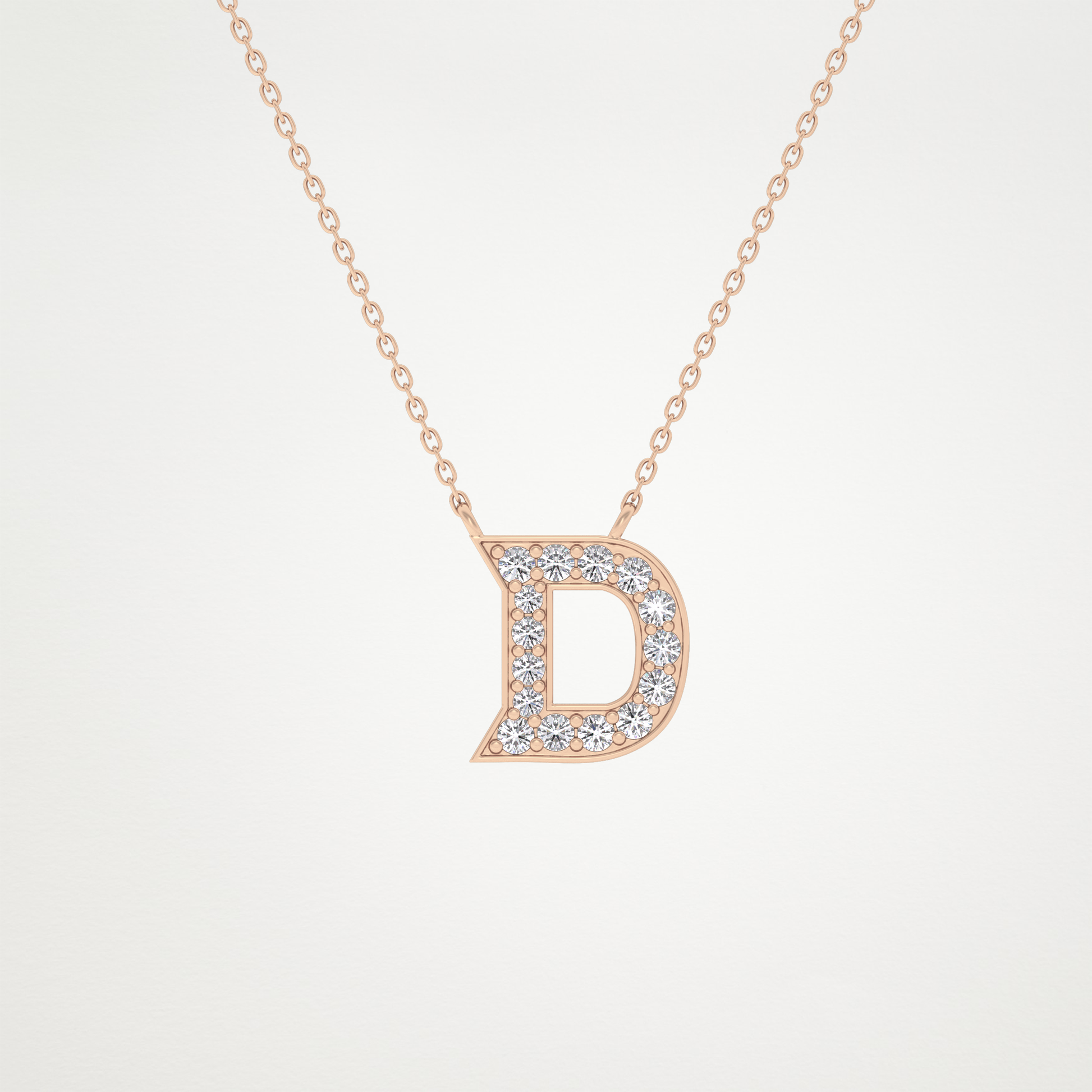 0.243 CT Moissanite D-Shaped Necklace in 14K or 18K Solid Gold – DEF Color, VVS Clarity