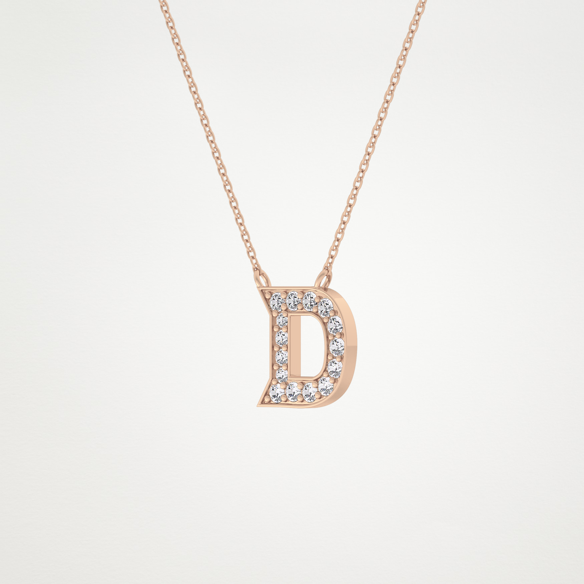 0.243 CT Moissanite D-Shaped Necklace in 14K or 18K Solid Gold – DEF Color, VVS Clarity