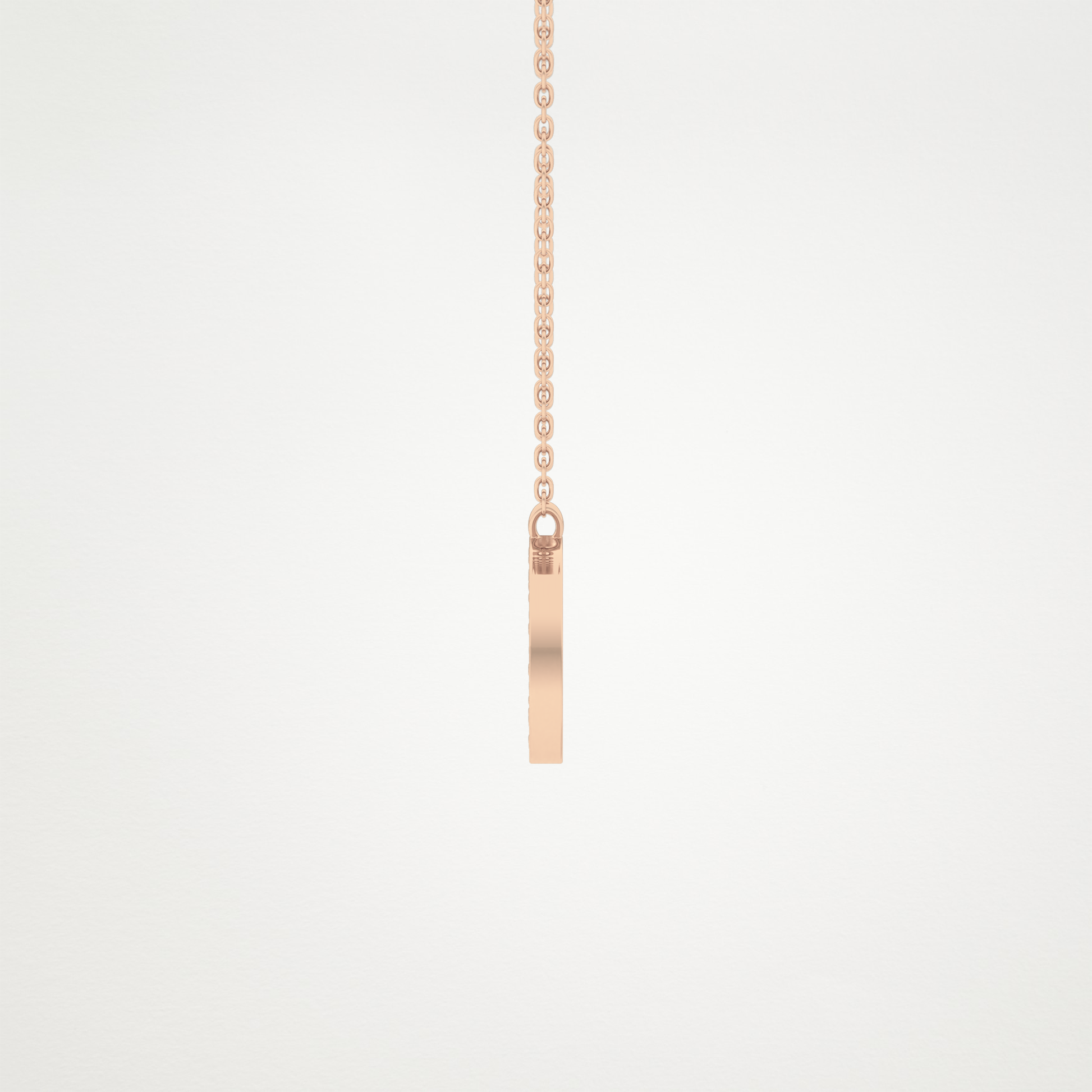 0.243 CT Moissanite D-Shaped Necklace in 14K or 18K Solid Gold – DEF Color, VVS Clarity