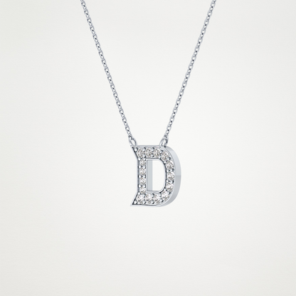 0.243 CT Moissanite D-Shaped Necklace in 14K or 18K Solid Gold – DEF Color, VVS Clarity