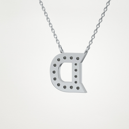 0.243 CT Moissanite D-Shaped Necklace in 14K or 18K Solid Gold – DEF Color, VVS Clarity