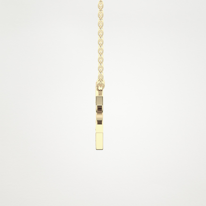 0.24 CT Moissanite C-Shaped Necklace in 14K or 18K Solid Gold – DEF Color, VVS Clarity