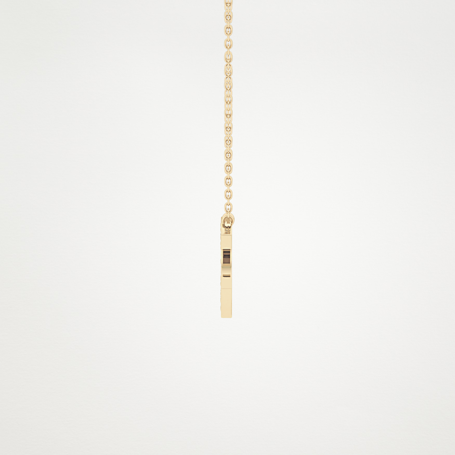 0.24 CT Moissanite C-Shaped Necklace in 14K or 18K Solid Gold – DEF Color, VVS Clarity