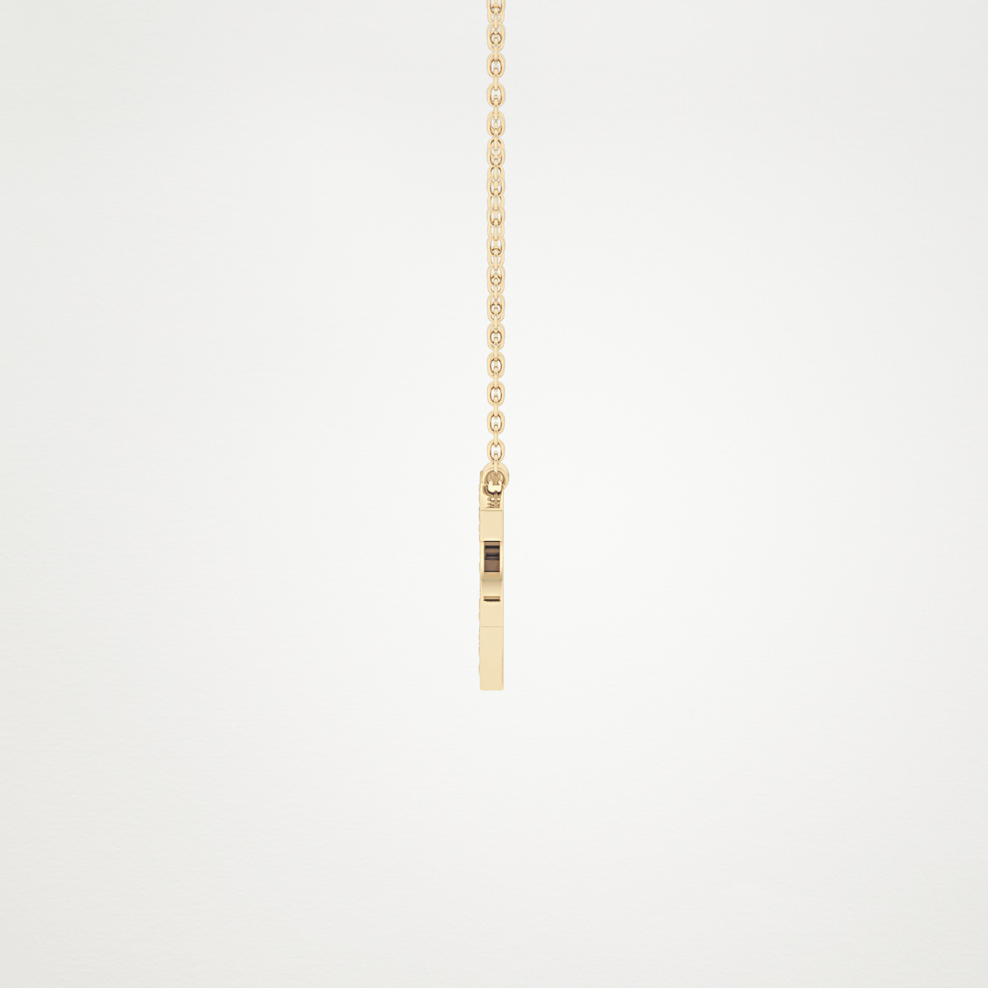 0.24 CT Moissanite C-Shaped Necklace in 14K or 18K Solid Gold – DEF Color, VVS Clarity
