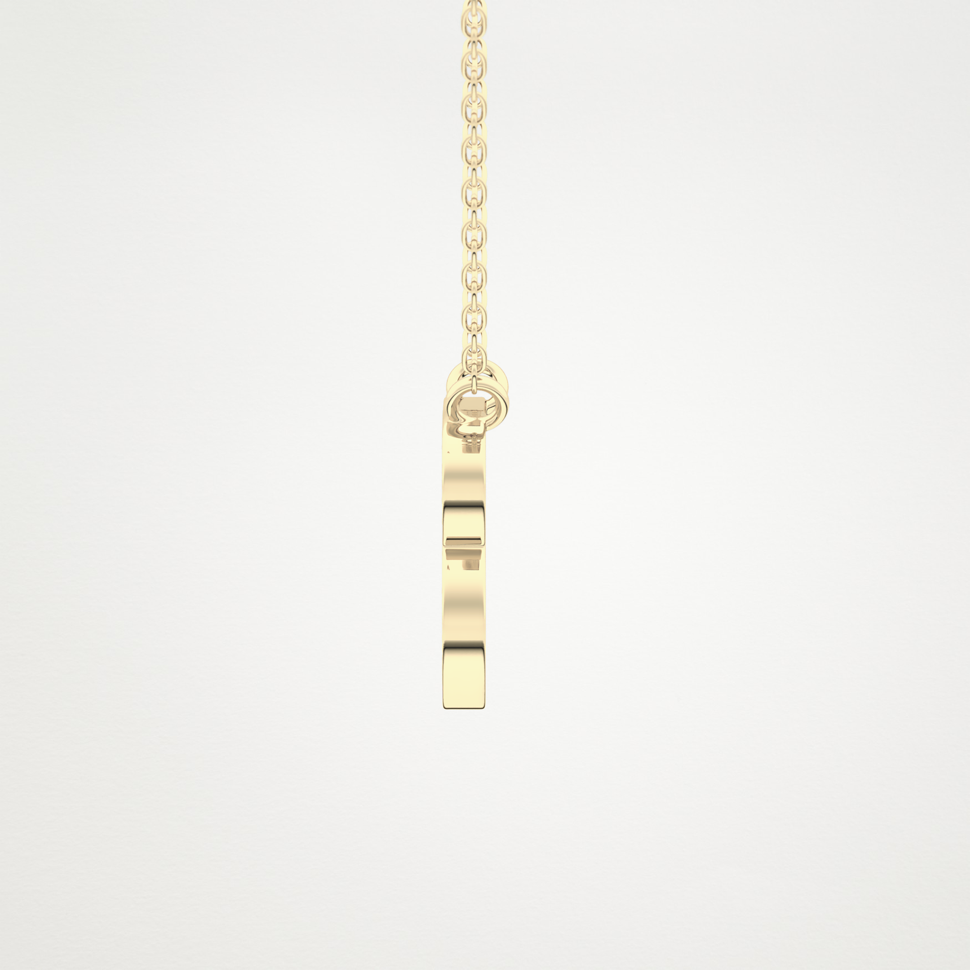 0.323 CT Moissanite B-Shaped Necklace in 14K or 18K Solid Gold – DEF Color, VVS Clarity