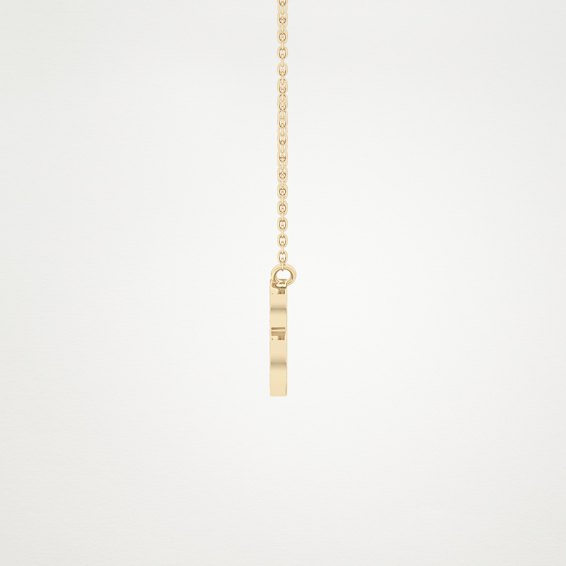 0.323 CT Moissanite B-Shaped Necklace in 14K or 18K Solid Gold – DEF Color, VVS Clarity