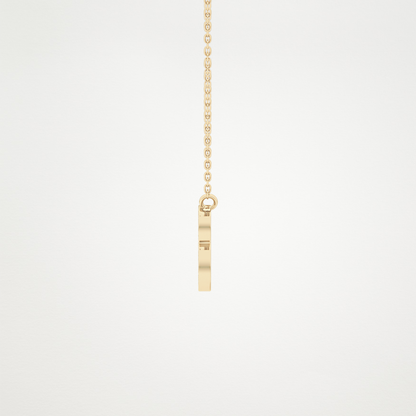 0.323 CT Moissanite B-Shaped Necklace in 14K or 18K Solid Gold – DEF Color, VVS Clarity