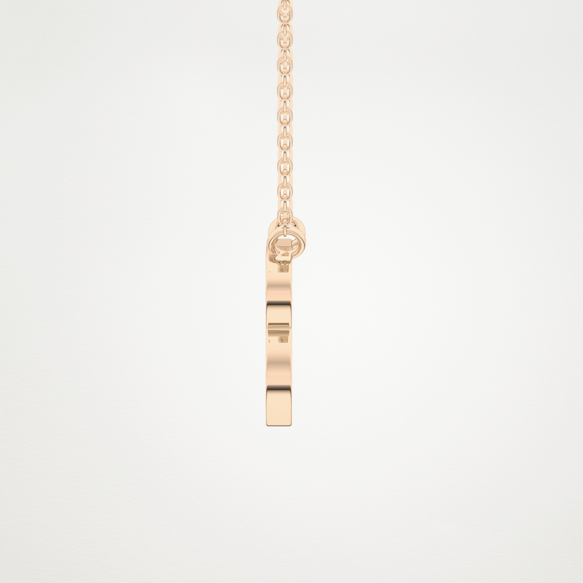 0.323 CT Moissanite B-Shaped Necklace in 14K or 18K Solid Gold – DEF Color, VVS Clarity
