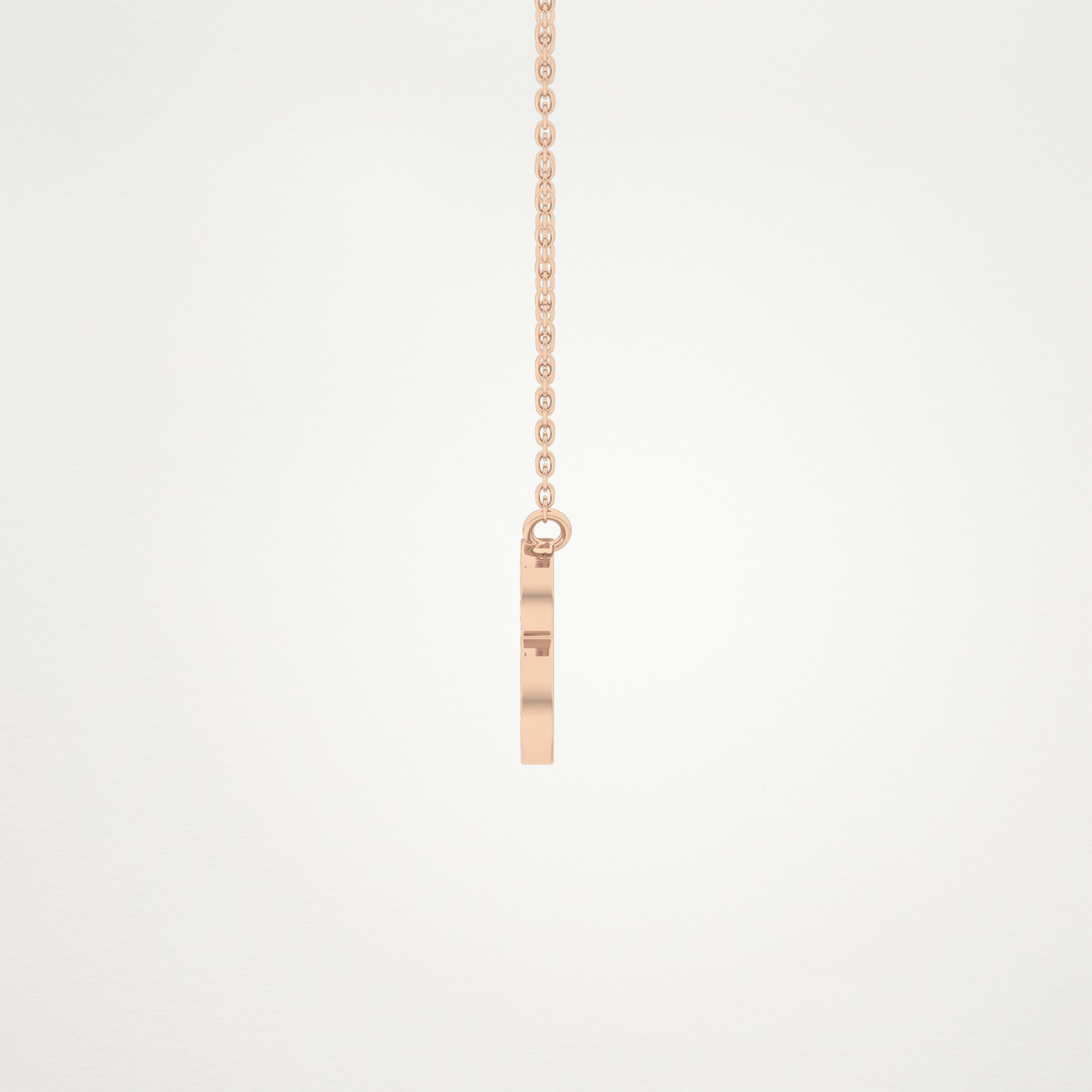 0.323 CT Moissanite B-Shaped Necklace in 14K or 18K Solid Gold – DEF Color, VVS Clarity