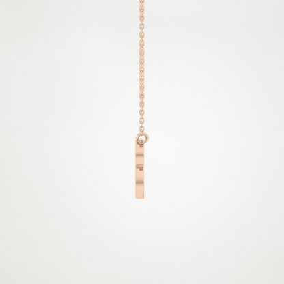 0.323 CT Moissanite B-Shaped Necklace in 14K or 18K Solid Gold – DEF Color, VVS Clarity
