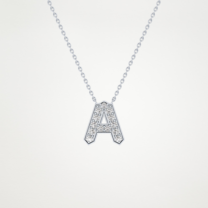 0.226 CT Moissanite A-Shaped Necklace in 14K or 18K Solid Gold – DEF Color, VVS Clarity