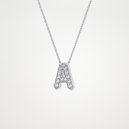 0.226 CT Moissanite A-Shaped Necklace in 14K or 18K Solid Gold – DEF Color, VVS Clarity