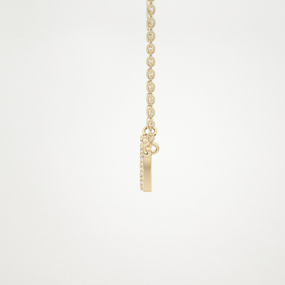 0.17 CT Moissanite MAMA Necklace in 14K or 18K Solid Gold – DEF Color, VVS Clarity