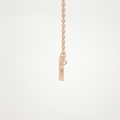 0.17 CT Moissanite MAMA Necklace in 14K or 18K Solid Gold – DEF Color, VVS Clarity