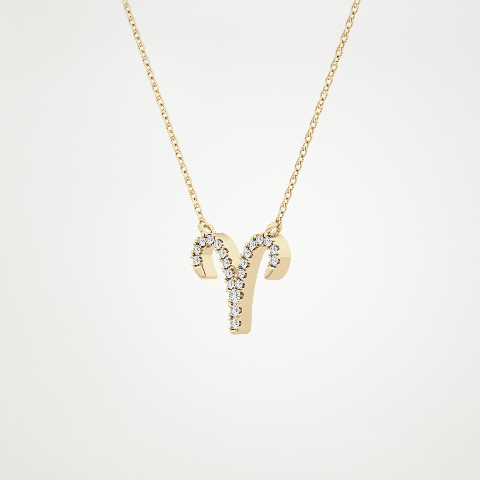 0.98 CT Moissanite Aries Necklace in 14K or 18K Solid Gold – DEF Color, VVS Clarity