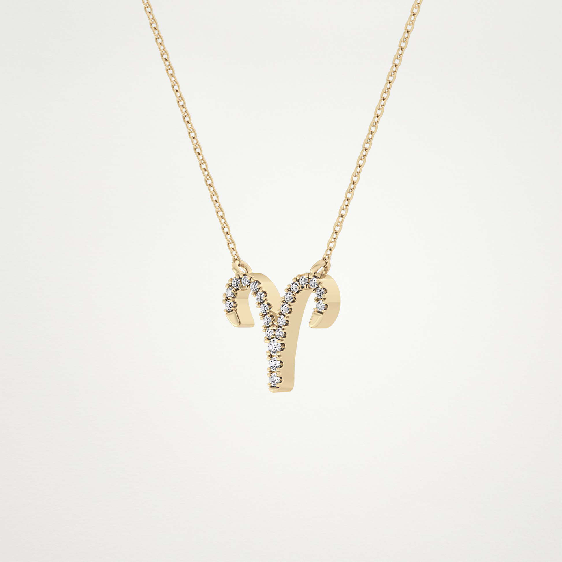 0.98 CT Moissanite Aries Necklace in 14K or 18K Solid Gold – DEF Color, VVS Clarity