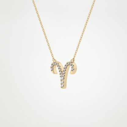 0.98 CT Moissanite Aries Necklace in 14K or 18K Solid Gold – DEF Color, VVS Clarity