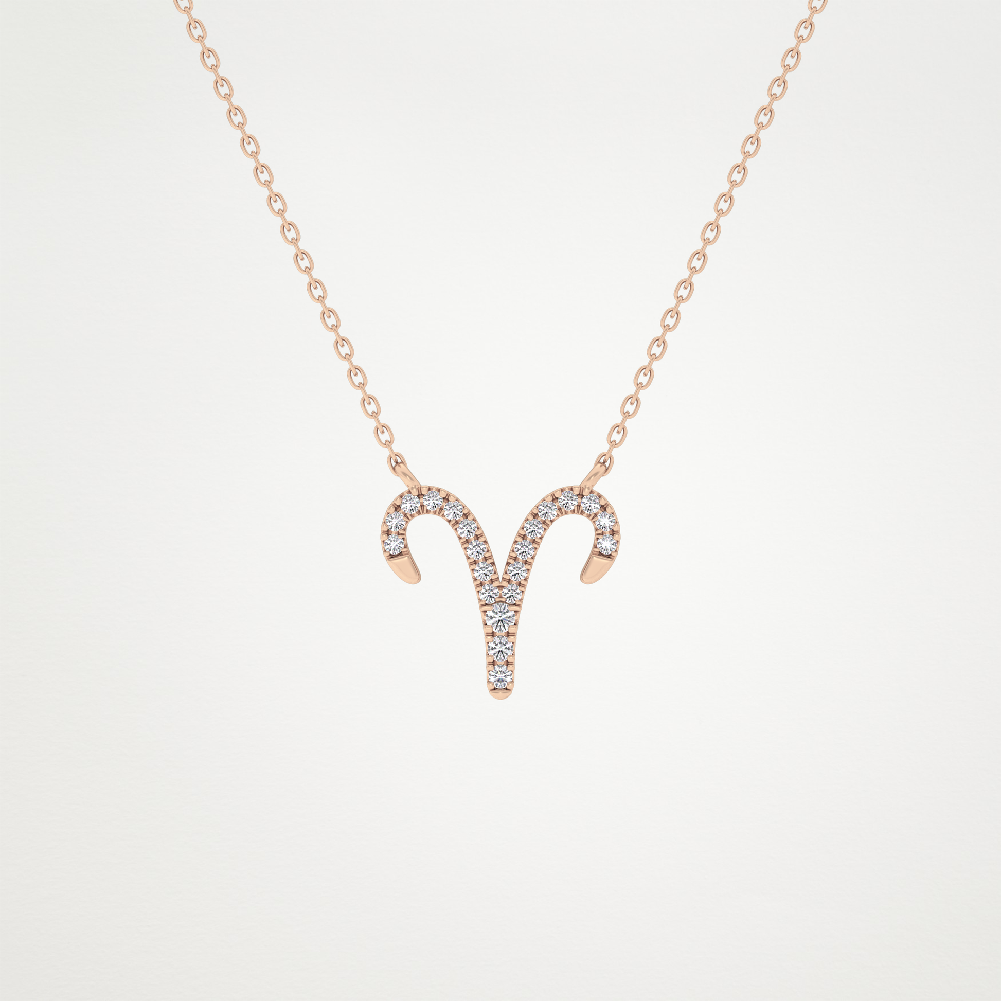 0.98 CT Moissanite Aries Necklace in 14K or 18K Solid Gold – DEF Color, VVS Clarity