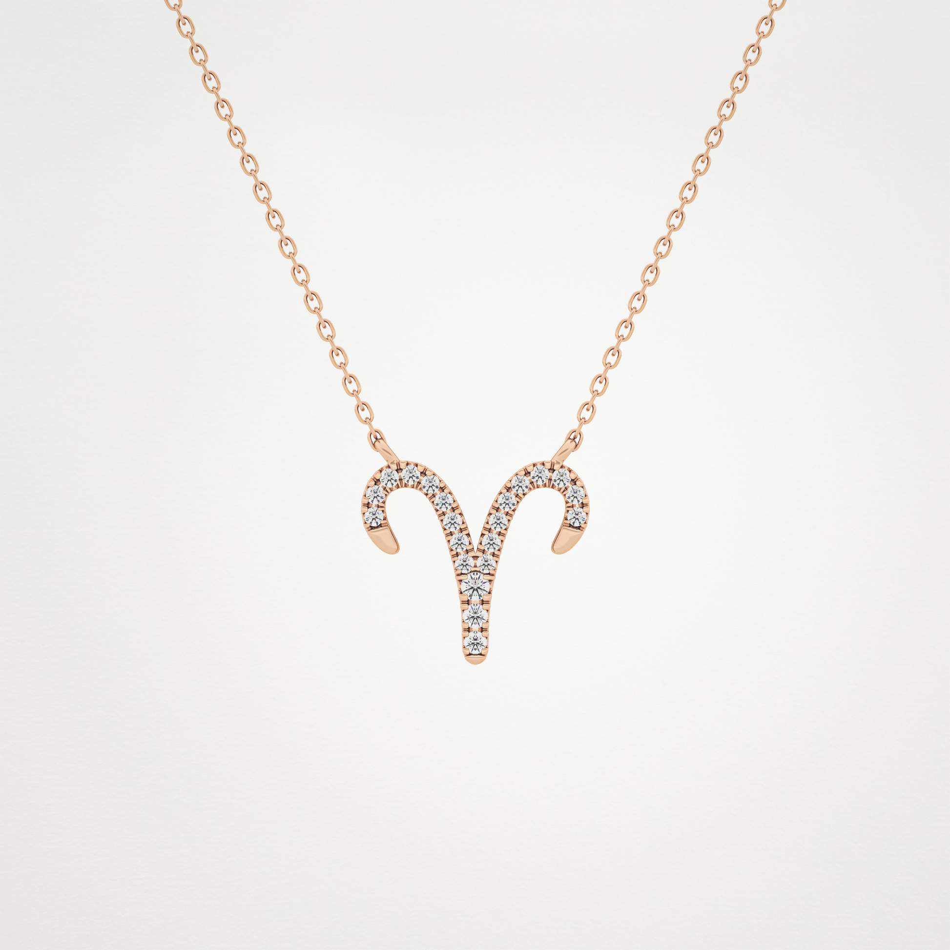 0.98 CT Moissanite Aries Necklace in 14K or 18K Solid Gold – DEF Color, VVS Clarity