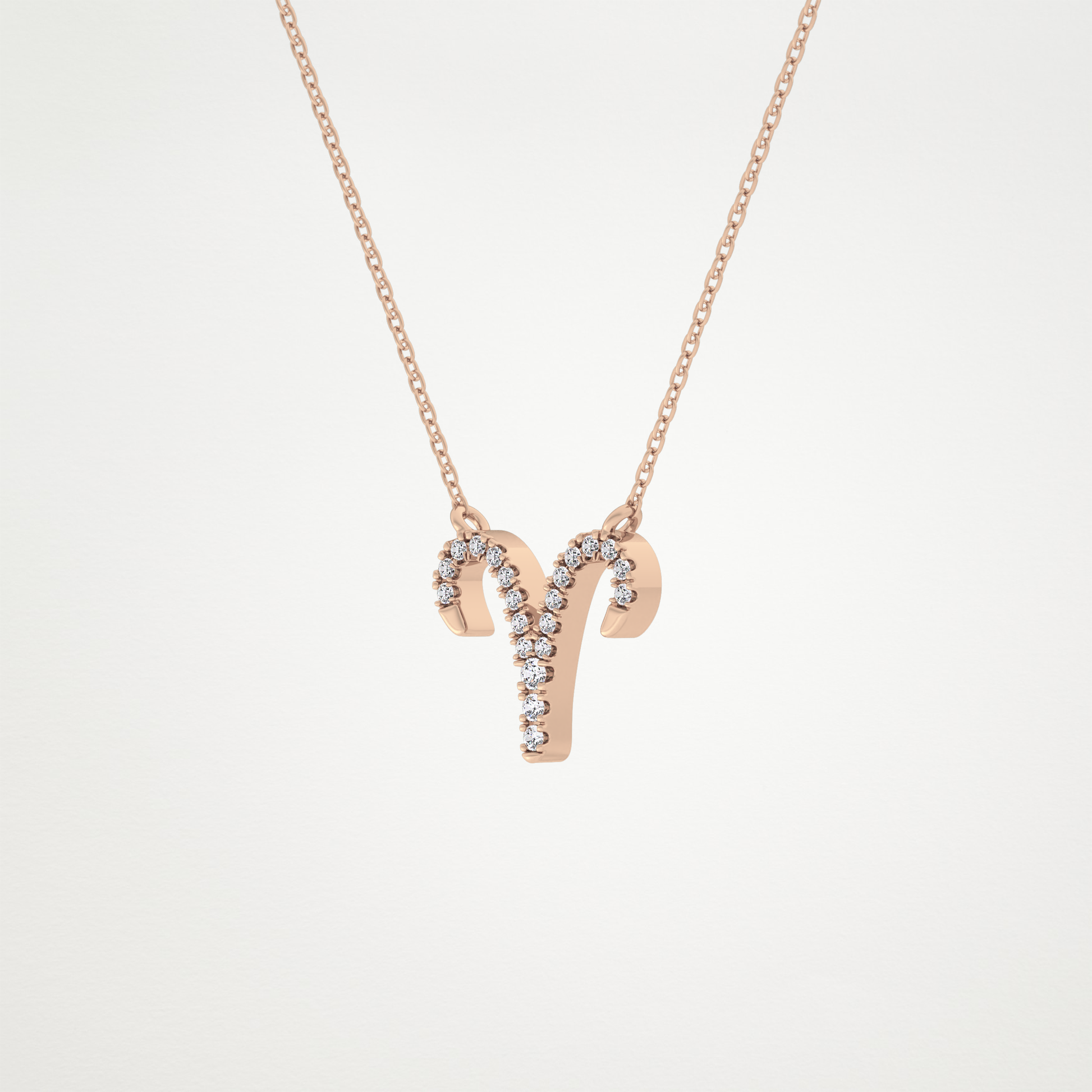 0.98 CT Moissanite Aries Necklace in 14K or 18K Solid Gold – DEF Color, VVS Clarity