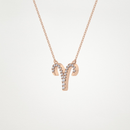 0.98 CT Moissanite Aries Necklace in 14K or 18K Solid Gold – DEF Color, VVS Clarity